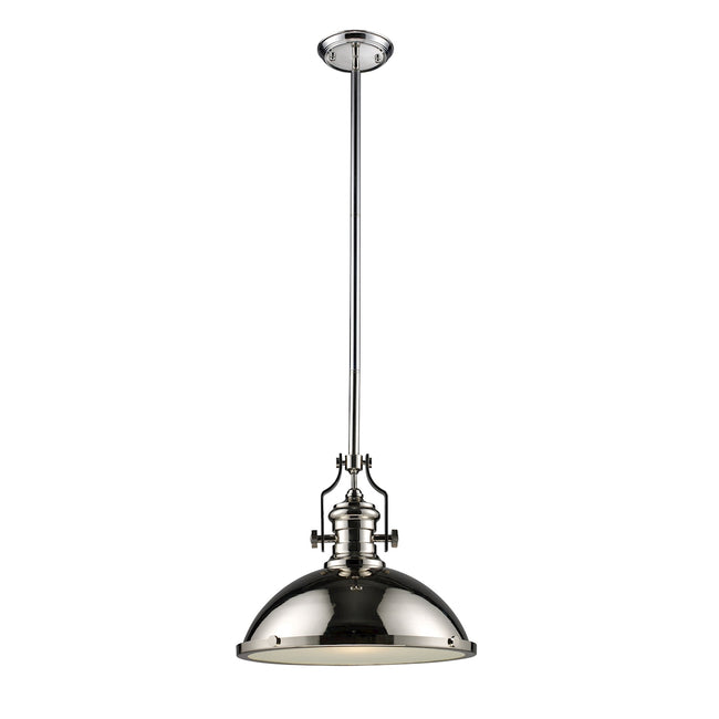 ELK Lighting 66118-1 - Chadwick 17" Wide 1-Light Pendant in Polished Nickel with Matching Shades