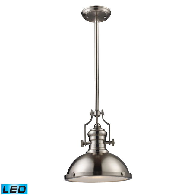 ELK Lighting 66124-1-LED - Chadwick 13" Wide 1-Light Pendant in Satin Nickel with Matching Shade - I