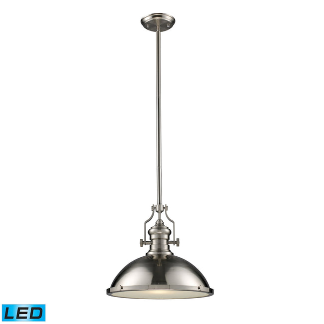 ELK Lighting 66128-1-LED - Chadwick 17" Wide 1-Light Pendant in Satin Nickel with Matching Shade - I