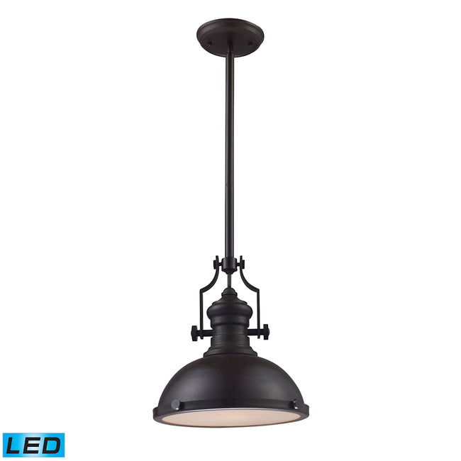 ELK Lighting 66134-1-LED - Chadwick 13" Wide 1-Light Pendant in Oiled Bronze with Matching Shade - I