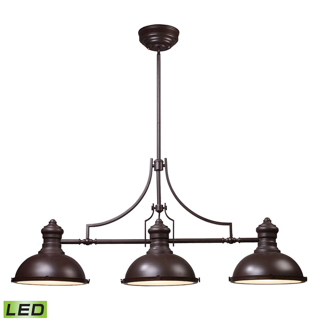 ELK Lighting 66135-3-LED - Chadwick 47" Wide 3-Light Linear Chandelier in Oiled Bronze - Includes LE