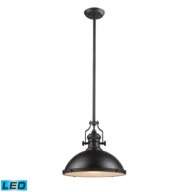 ELK Lighting 66138-1-LED - Chadwick 17" Wide 1-Light Pendant in Oiled Bronze with Matching Shade - I