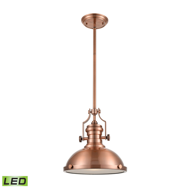 ELK Lighting 66144-1-LED - Chadwick 13" Wide 1-Light Pendant in Antique Copper with Matching Shade -