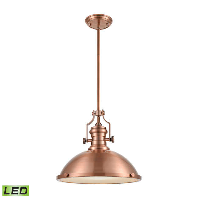 ELK Lighting 66148-1-LED - Chadwick 17" Wide 1-Light Pendant in Antique Copper with Matching Shade -