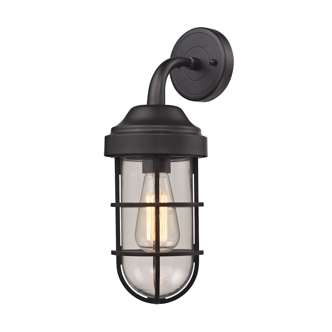 ELK Lighting 66365/1 - Seaport 6" Wide 1-Light Wall Lamp in Oil Rubbed Bronze with Clear Glass
