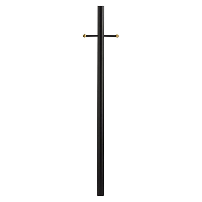 Hinkley 6661TK-Post Direct Burial 3" Wide 7" Direct Burial Post with Ladder Rest Post in Textured Bl