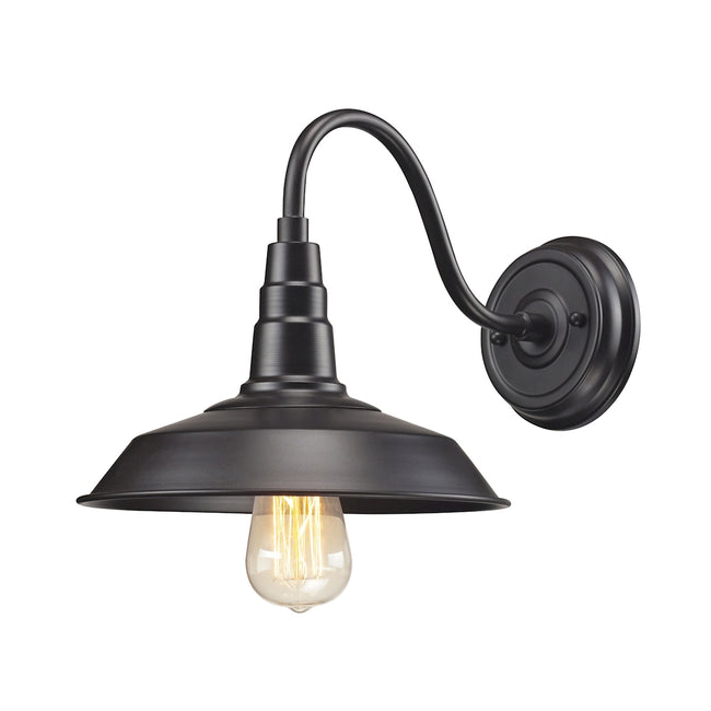 ELK Lighting 66955/1 - Urban Lodge 10" Wide 1-Light Wall Lamp in Oil Rubbed Bronze with Matching Sha