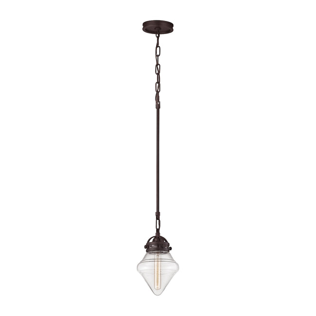ELK Lighting 67125/1 - Gramercy 7" Wide 1-Light Mini Pendant in Oil Rubbed Bronze with Clear Glass