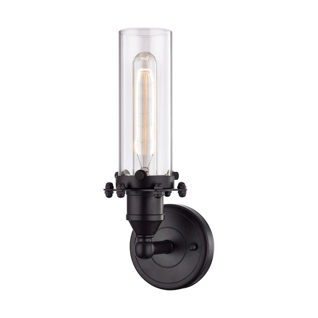 ELK Lighting 67340/1 - Fulton 4" Wide 1-Light Wall Lamp in Oil Rubbed Bronze with Clear Glass