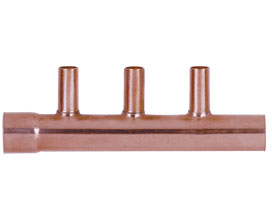 Sioux Chief 678-20242 - 1" Male Sweat x Female Sweat Copper Manifold w/ 1/2" Sweat Loops (2 Outlets)