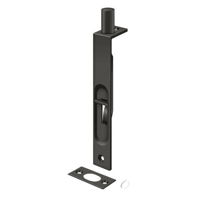 6FBS10B 6" Flush Bolt; Heavy Duty; Square; Oil Rubbed Bronze Finish
