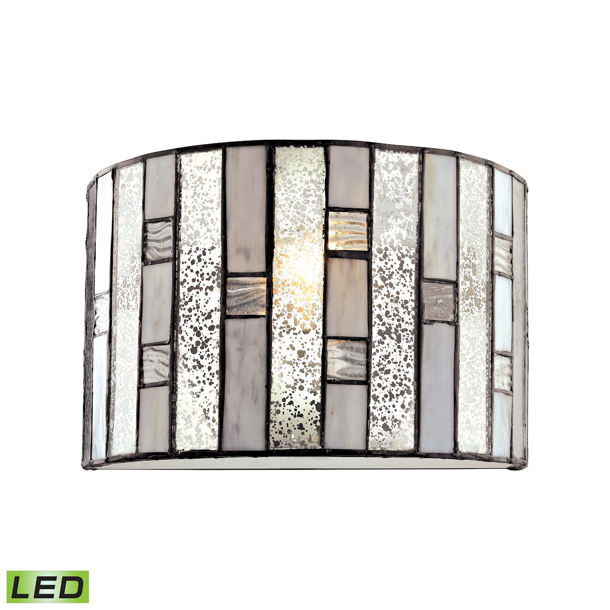 ELK Lighting 70210/1-LED - Ethan 11" Wide 1-Light Sconce in Tiffany Bronze with Rippled/Art/Mercury