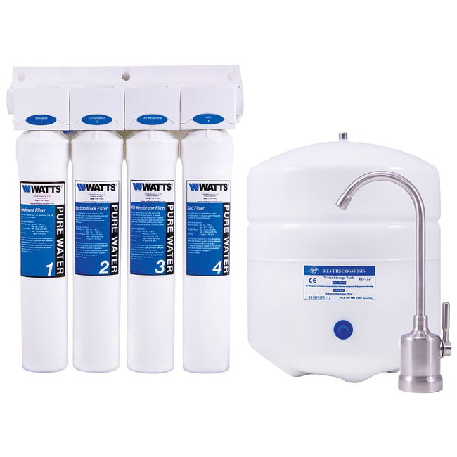 7100107 - Four Stage Kwik-Change Reverse Osmosis System with Flow Rate up to 60 Gallons Per Da