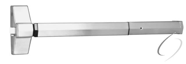 Fire Rated 3' Rim Exit Only Exit Device Satin Stainless Steel Finish