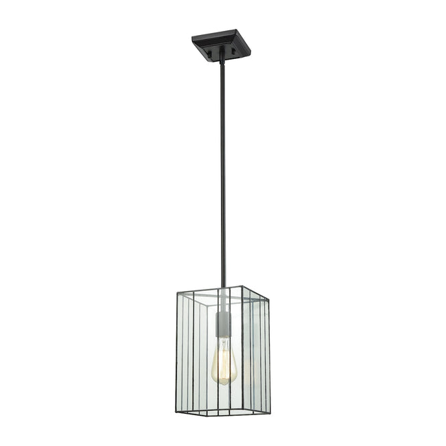 ELK Lighting 72195/1 - Lucian 7" Wide 1-Light Mini Pendant in Oil Rubbed Bronze with Clear Glass