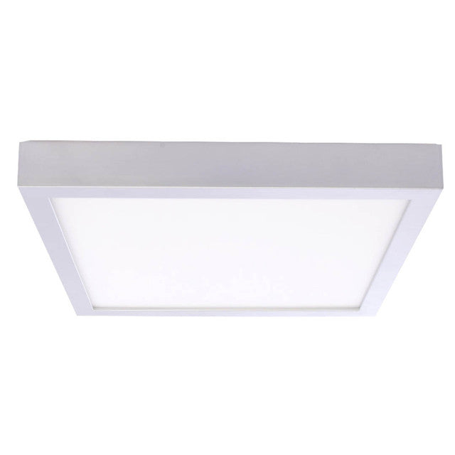 773161 - 9" Square Flush Mount LED Ceiling Light - 20 Watt - 2700K - Silver