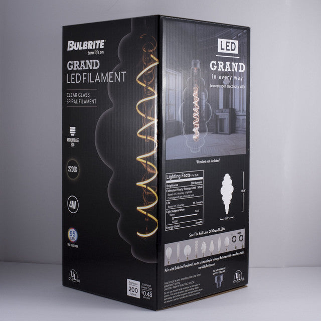 776304 - Grand Filaments BH Oversized LED Light Bulb - 4 Watt - 2200K