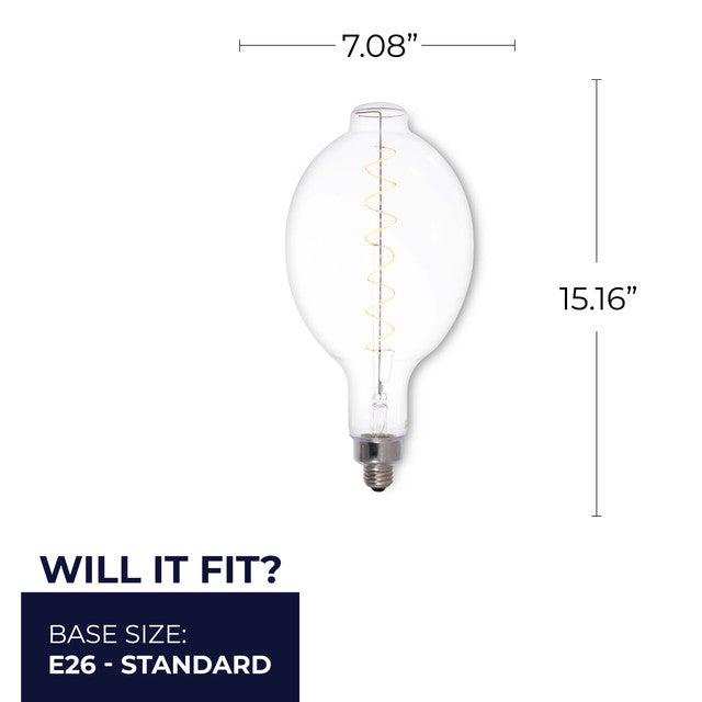 776314 - Grand Filaments BT56 Oversized LED Light Bulb - 4 Watt - 2200K