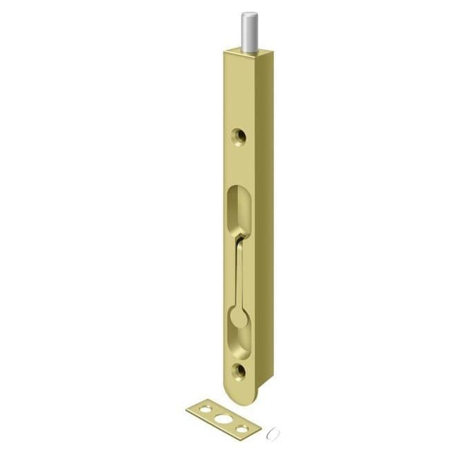 7FBZ3 7" Flush Bolt; Zinc; Bright Brass Finish