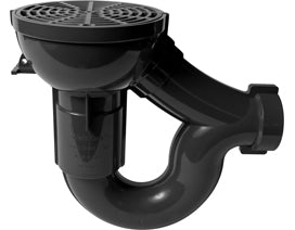 Sioux Chief 800-P - 2" PVC WeldOne Floor Drain w/ PolyPro Strainer (Grey PVC)