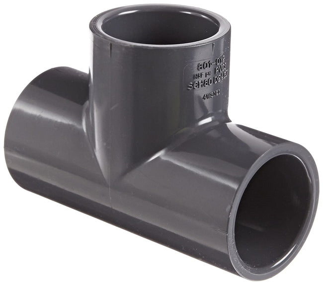 801-012 - PVC Pipe Fitting, Tee, Schedule 80, 1-1/4" Socket