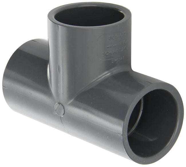 801-015 - PVC Pipe Fitting, Tee, Schedule 80, 1-1/2" Socket