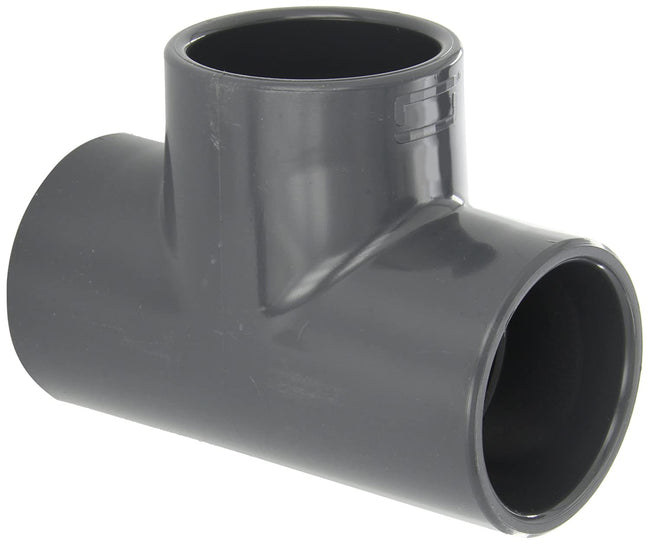 801-025 - PVC Pipe Fitting, Tee, Schedule 80, 2-1/2" Socket