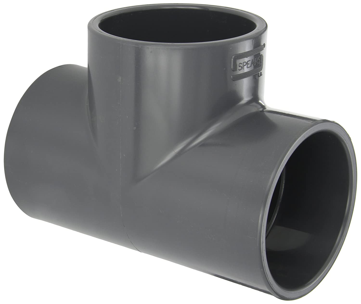 Pvc Socket Plus 801-060 - PVC Pipe Fitting, Tee, Schedule 80, 6