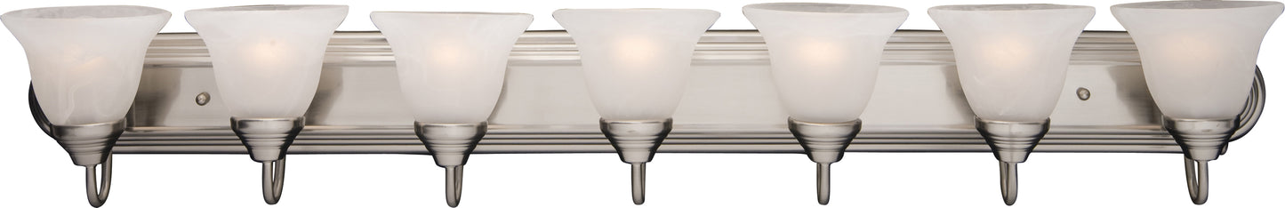 8016MRSN - 7 Light Essentials - 801x 48" Vanity Light - Satin Nickel