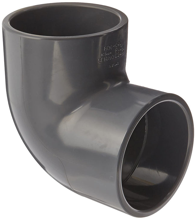806-040 - PVC Pipe Fitting, 90 Degree Elbow, Schedule 80, 4" Socket