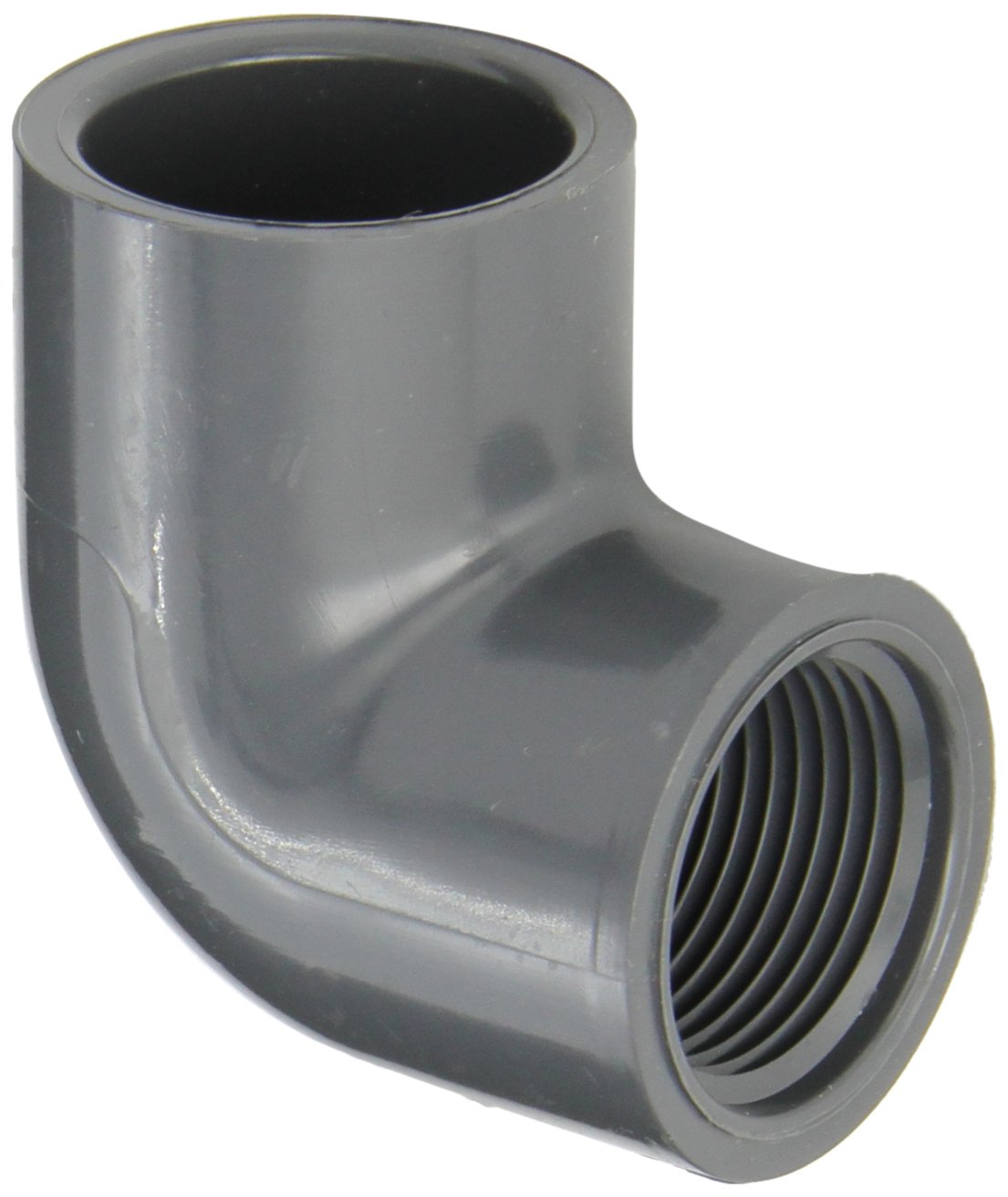 807-010 - PVC Pipe Fitting, 90 Degree Elbow, Schedule 80, 1" Socket x 1" NPT Female
