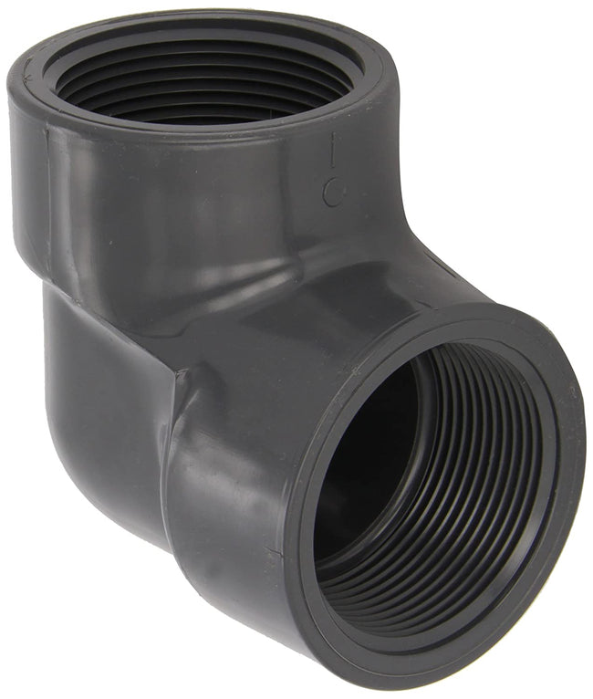 808-007 - PVC Pipe Fitting, 90 Degree Elbow, Schedule 80, 3/4" NPT Female