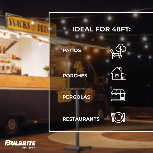 810002 - 15 Light 48' String Light with 11 Watt S14 LED Bulbs