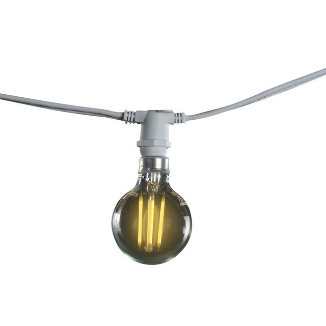 810130 - 15 Light 25' String Light with 4 Watt Globe LED Bulbs