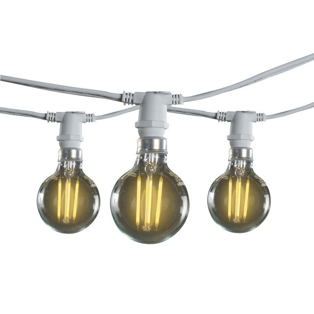 810130 - 15 Light 25' String Light with 4 Watt Globe LED Bulbs
