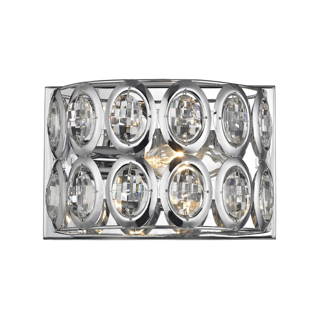 ELK Lighting 81150/1 - Tessa 8" Wide 1-Light Vanity Sconce in Polished Chrome with Clear Crystal