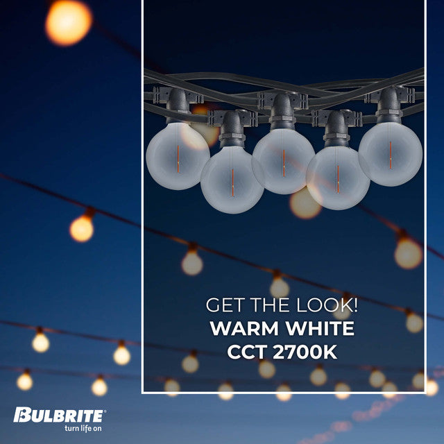 812123 - 10 Light 14' String Light with 1 Watt Globe Plastic LED Bulbs