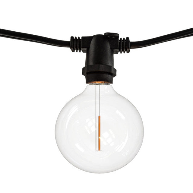 812123 - 10 Light 14' String Light with 1 Watt Globe Plastic LED Bulbs