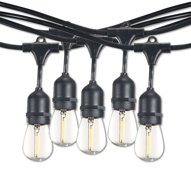 812143 - 10 Light 14' String Light with 1 Watt S14 Plastic LED Bulbs