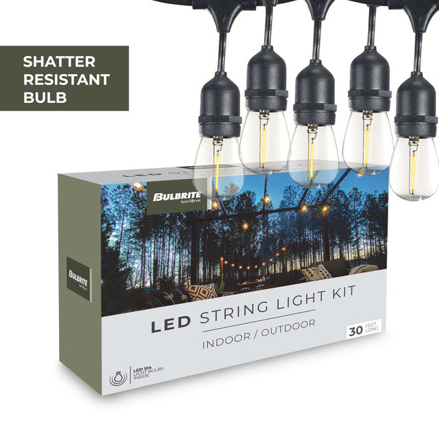 812313 - 12 Light 30' String Light with 1 Watt S14 LED Bulbs