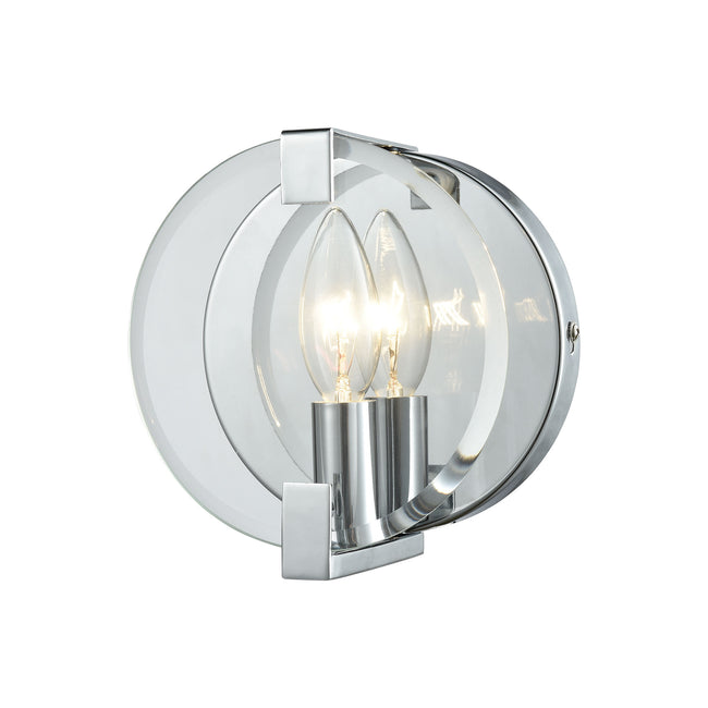 ELK Lighting 81340/1 - Clasped Glass 6" Wide 1-Light Vanity Light in Polished Chrome with Clear Beve