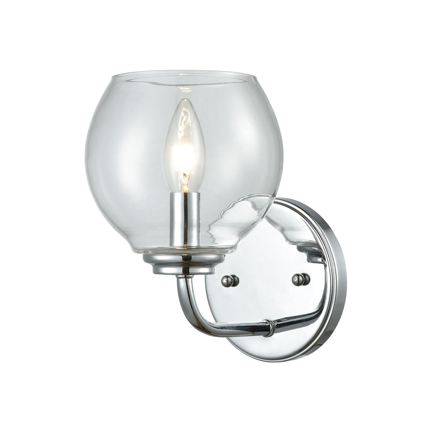 ELK Lighting 81360/1 - Emory 6" Wide 1-Light Vanity Lamp in Polished Chrome with Clear Blown Glass