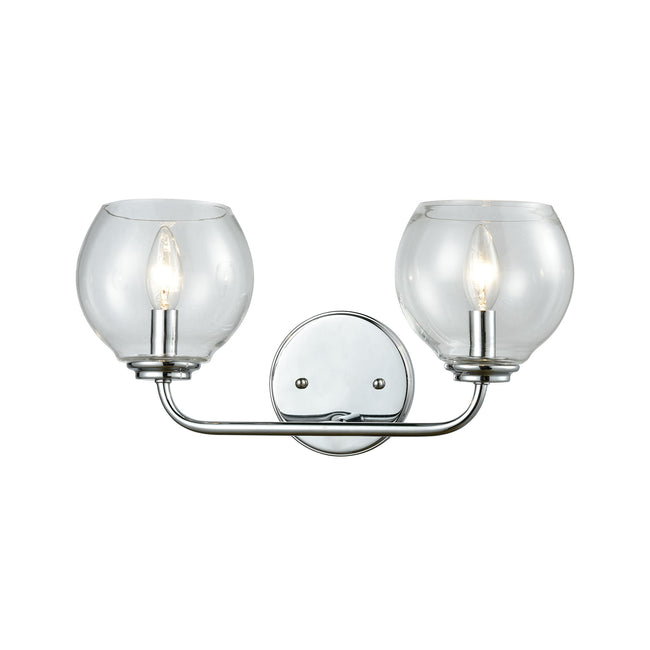 ELK Lighting 81361/2 - Emory 16" Wide 2-Light Vanity Light in Polished Chrome with Clear Blown Glass