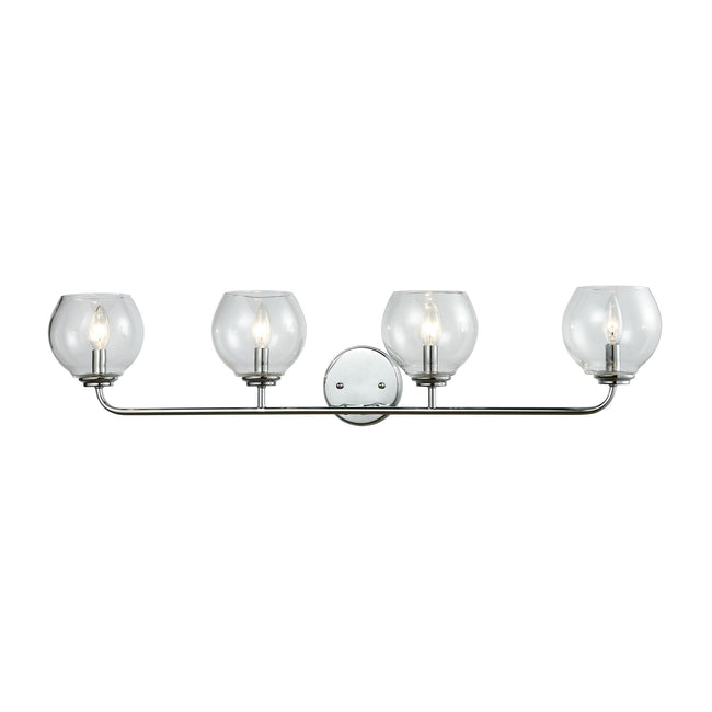 ELK Lighting 81363/4 - Emory 38" Wide 4-Light Vanity Light in Polished Chrome with Clear Blown Glass