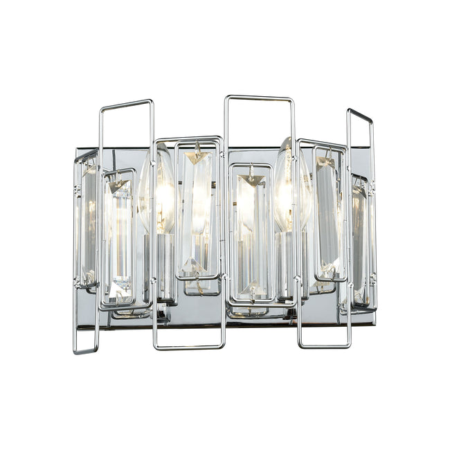 ELK Lighting 81370/2 - Crosby 24" Wide 2-Light Vanity Light in Polished Chrome with Clear Crystal
