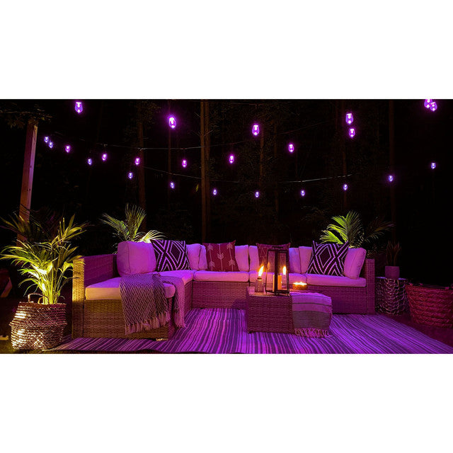 814361 - 18 Light 36' Smart String Light with 0.3 Watt Color Changing Plastic LED Bulbs