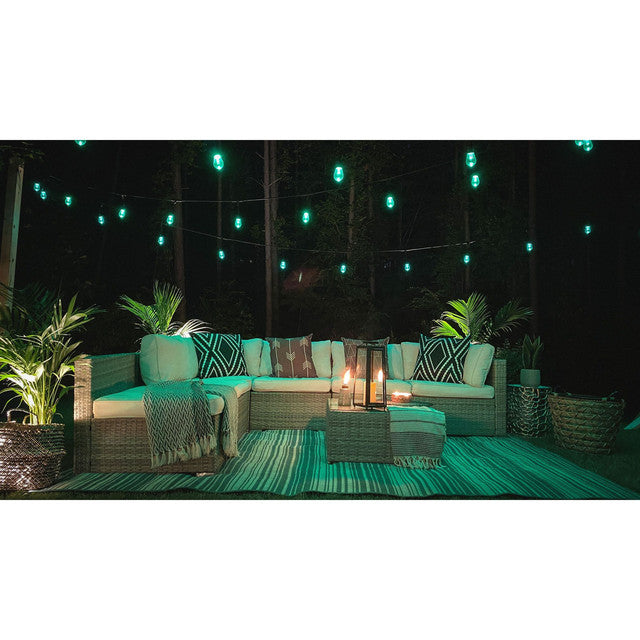 814361 - 18 Light 36' Smart String Light with 0.3 Watt Color Changing Plastic LED Bulbs