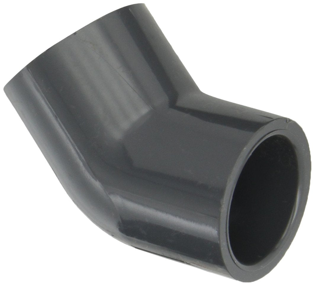 817-010 - PVC Pipe Fitting, 45 Degree Elbow, Schedule 80, 1" Socket