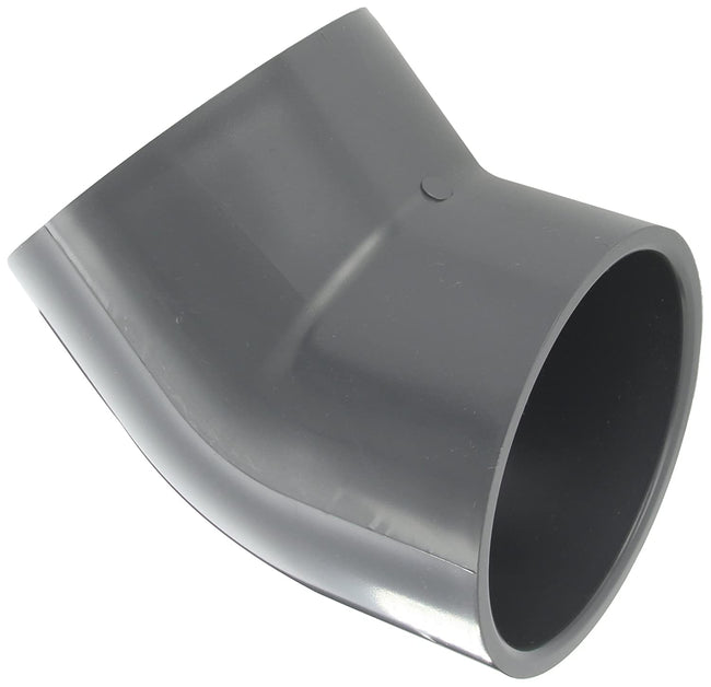 817-060 - PVC Pipe Fitting, 45 Degree Elbow, Schedule 80, 6" Socket