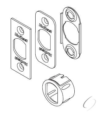 81844-3 6 Way Deadlatch Service Kit Bright Brass Finish